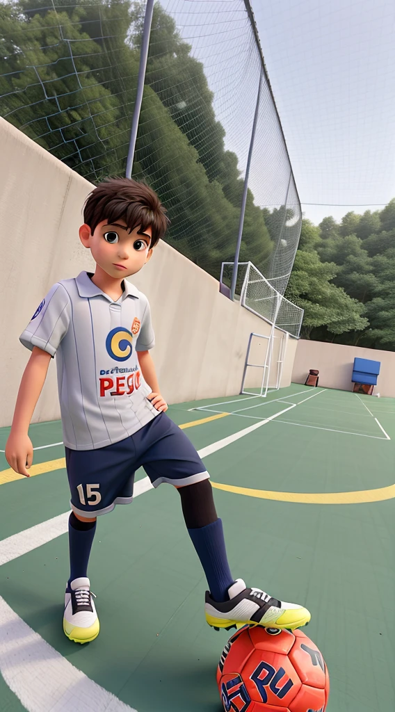 boy, five years, play soccer