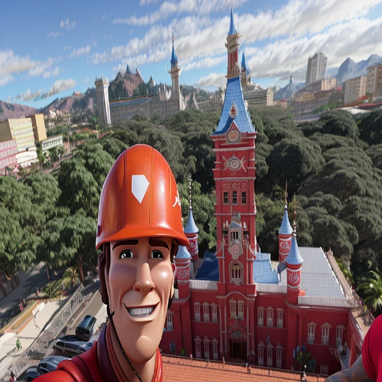 Um homem moreno estilo disney pixar, alta qualidade, melhor qualidade