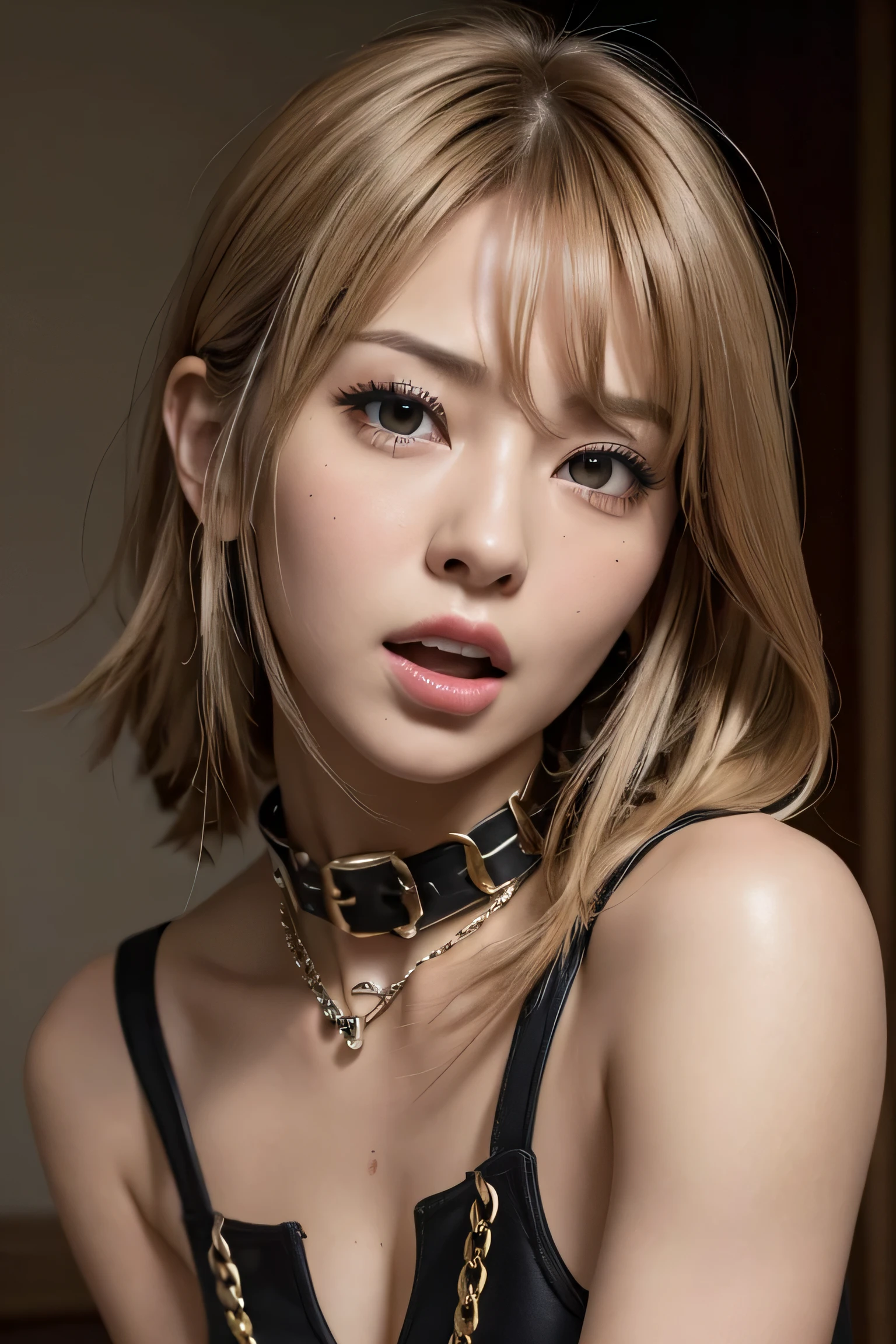 (Lagos:1.5), Close up, Masterpiece, Best quality, Raw photo, Photorealistic, Face, Incredibly absurd, Beautiful girl, Cute, Short hair, Depth of field, High Resolution, Ultra detail, Fine detail, Very detailed, Very detailed eyes and face, Sharp pupils, Realistic pupils, Sharp focus, Cinematic lighting, blonde