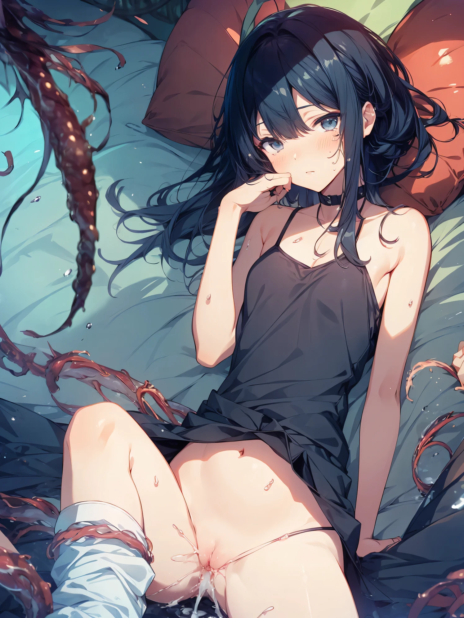 Super high quality by the art god, Ultra-detailed, High resolution, ilya kuvshinov style, anime moe art style, Best Anime 8K Konachan Wallpapers, Pixiv Contest Winner, Perfect Anatomy,BREAK, (tentacle inserting girl Vaginal,SEX, Rape:1.5), ((trembling girl from SEXual climax:1.4)),(motion line), BREAK,girl: a hyperrealistic schoolgirl, (Lori,child,13years:1.3), Full limbs, complete fingers,a junior high school student, Androgynous attraction, (Very short hair), hair messy, flat chest, Small butt, groin, Small eyes,Beautiful detailed black eyes, Well-proportioned iris and pupils, High resolution detailed hair, School uniform,Skirt, (Sweat:1.3),Wet hair,Yor,Coercion of SEXual sensations, blush,(Tentacles caress her legs and arms), (Hands on head, Spread legs:1.2), Afterglow,Drooling,Heavy breathing, (Steam breath:1.2), Ecstasy,(orgasm:1.3),Vagina,Dripping love juice,clit,widening the uterus,Tears at the corners of the eyes, Shiny skin, research complex, Dark room,BREAK,Ultra-detailed細なスキン,Best lighting by famous artists, 8K,Cute illustration.