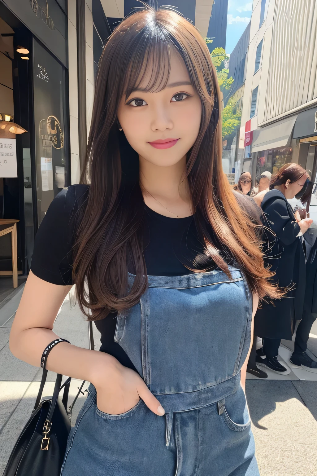 ((Highest quality)), ((masterpiece)), (detailed), Japanese,Street Corner,Beauty,OL