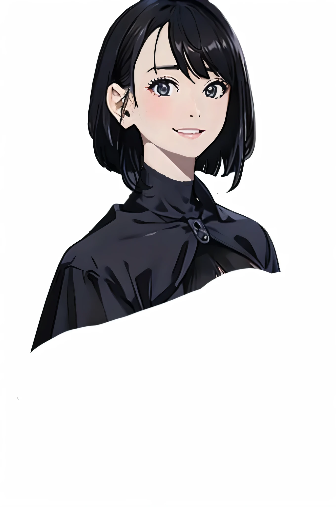 Anime girl with black hair and blue eyes in a black dress, Official art, anime visual of a young woman, sui ishida with black hair, in the anime series ergo proxy, Kotegawa Yui, Anime visuals of cute girls, female Anime Character, she has black hair, black haired girl wearing hoodie, Portrait of a female anime hero, Anime Character