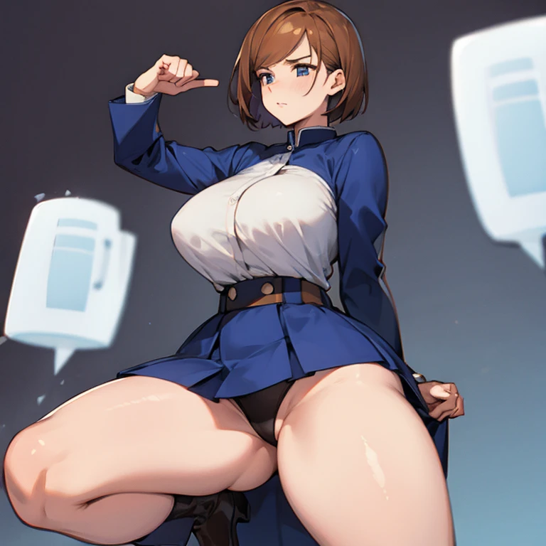 Best Quality, Master piece, mini skirt, big thighs, stockings