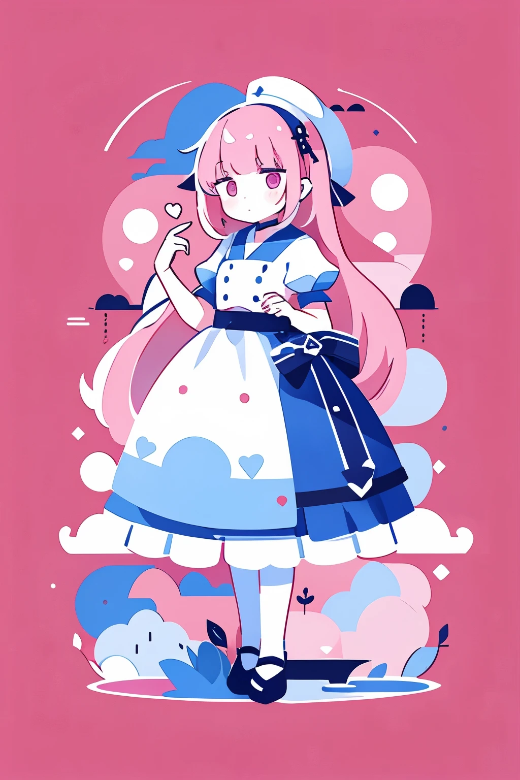 1人、girl with、color palettes(pink there、shuicolor、amarelo)、Wonderland、Princess