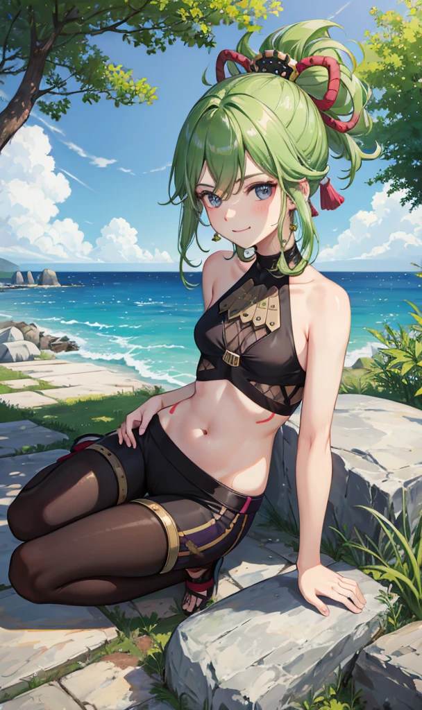 (NSTDA.:1.2), (10, beste-Qualit, master-piece: 1.4), Beautiful red hair, ultra-high resolution, (lifelike, photorealistic portrait: 1.48), 20 age, Cute Girl, (See through the microcolor bikini beetle:1.48), Famous Japanese actors, beautiful clear eyes, Head tilt, cowboy shot, from the side, looking at the audience, expressionless, Beautiful lake, Zeiss 150mm F/ 2.8 Hasselblad,  Whole body, foot, Ultra-Wide Angle, The backyard is a beautiful sea.................... ,
