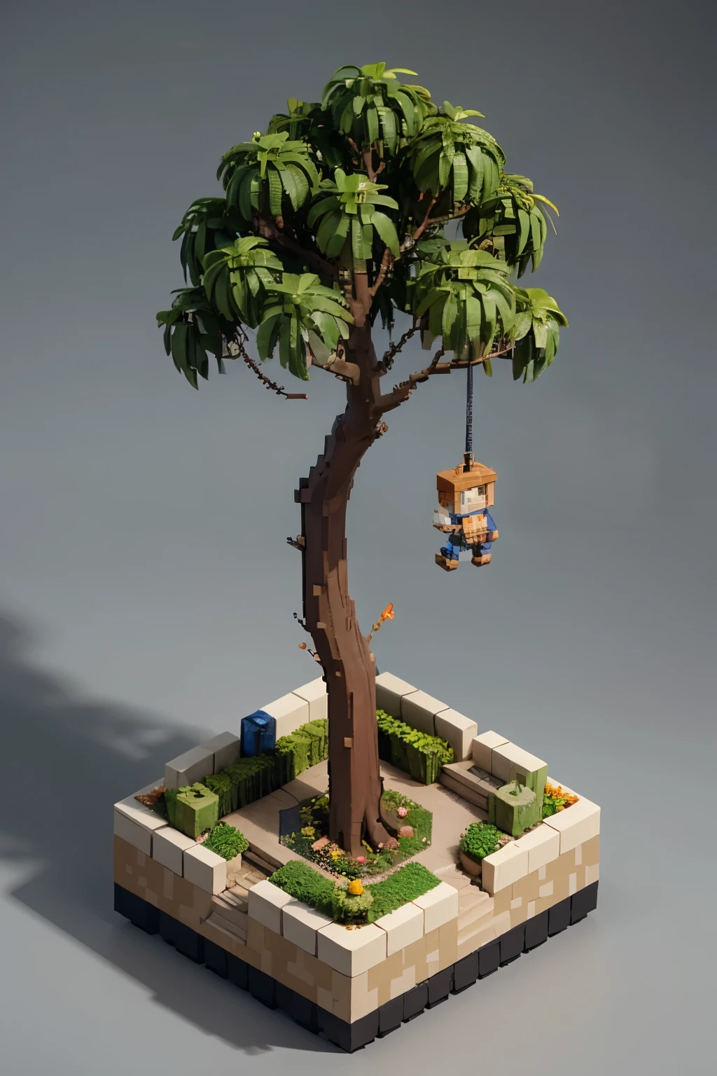 I want an oriental tree sprite in pixel ART isometric perspective tibia game style