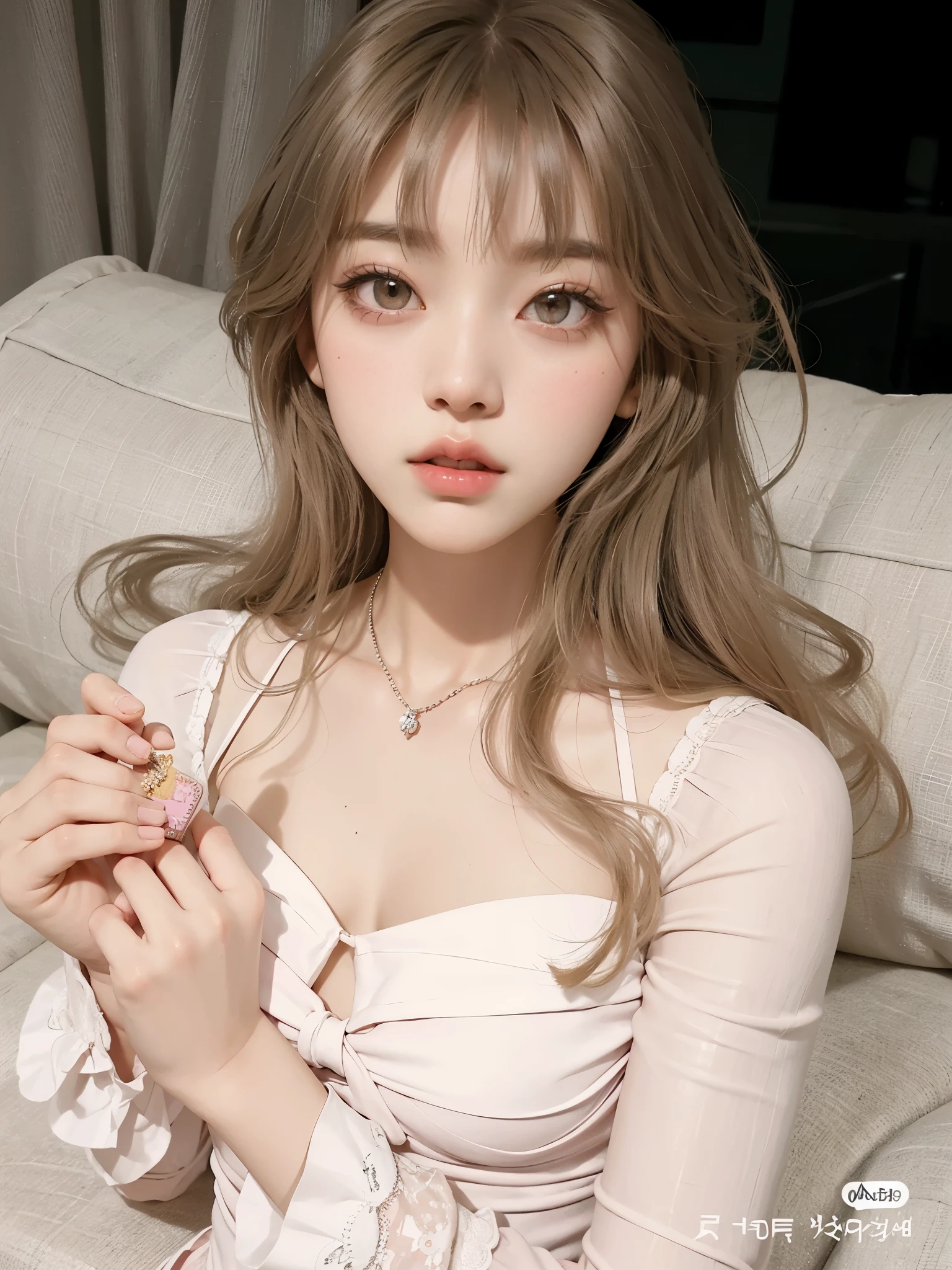 (Masterpiece, Best Quality: 1.2), 1 girl, Alone, clear front, shiny skin, pink hair, pink hair/long, Mujer asiática Araffe con el pelo long y un vestido rosa descubierto del pecho, lalisa manobal, ulzzang, Lalisa Manoban of Blackpink, Park Roseanne de Blackpink, beautiful dolphin, heonhwa choe, jaeyeon nam,  korean, Jinyoung Canela, South Korean popular makeup, cara adorable korean pálida, hermosa joven korean, Popular Korean makeup, pink hair, huge breasts, bare breasts.