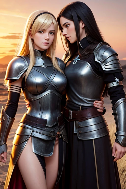 german womens, catholics, nazi , black hair,blondes perfect face, detailed face, warriors roman, using armor, soft lesbians, full body