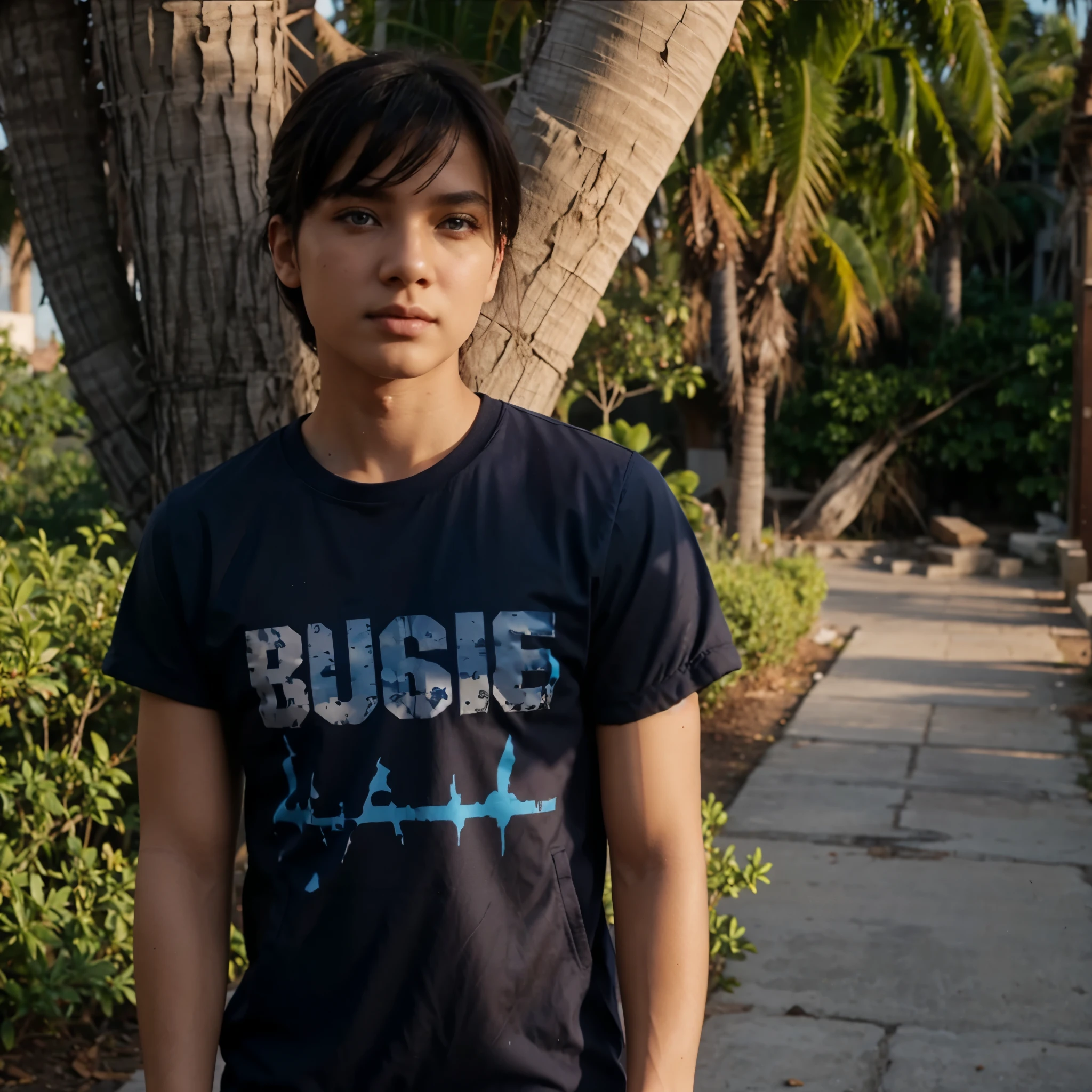 background dark sun light eyes blue body jaket