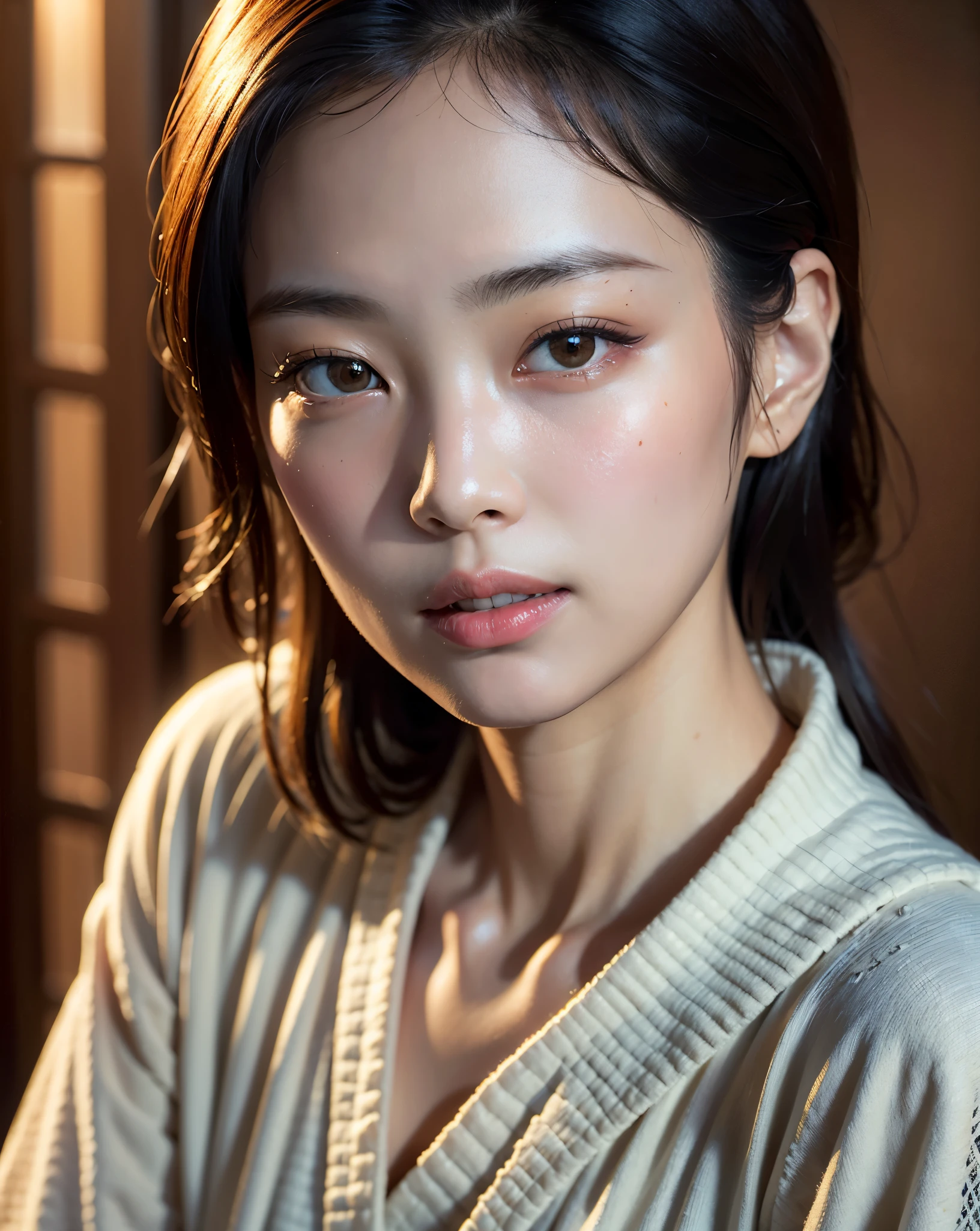 (best quality,4k,8k,highres,masterpiece:1.2),ultra-detailed,(realistic,photorealistic,photo-realistic:1.37),portraits,woodcut,subtle colors,soft lighting