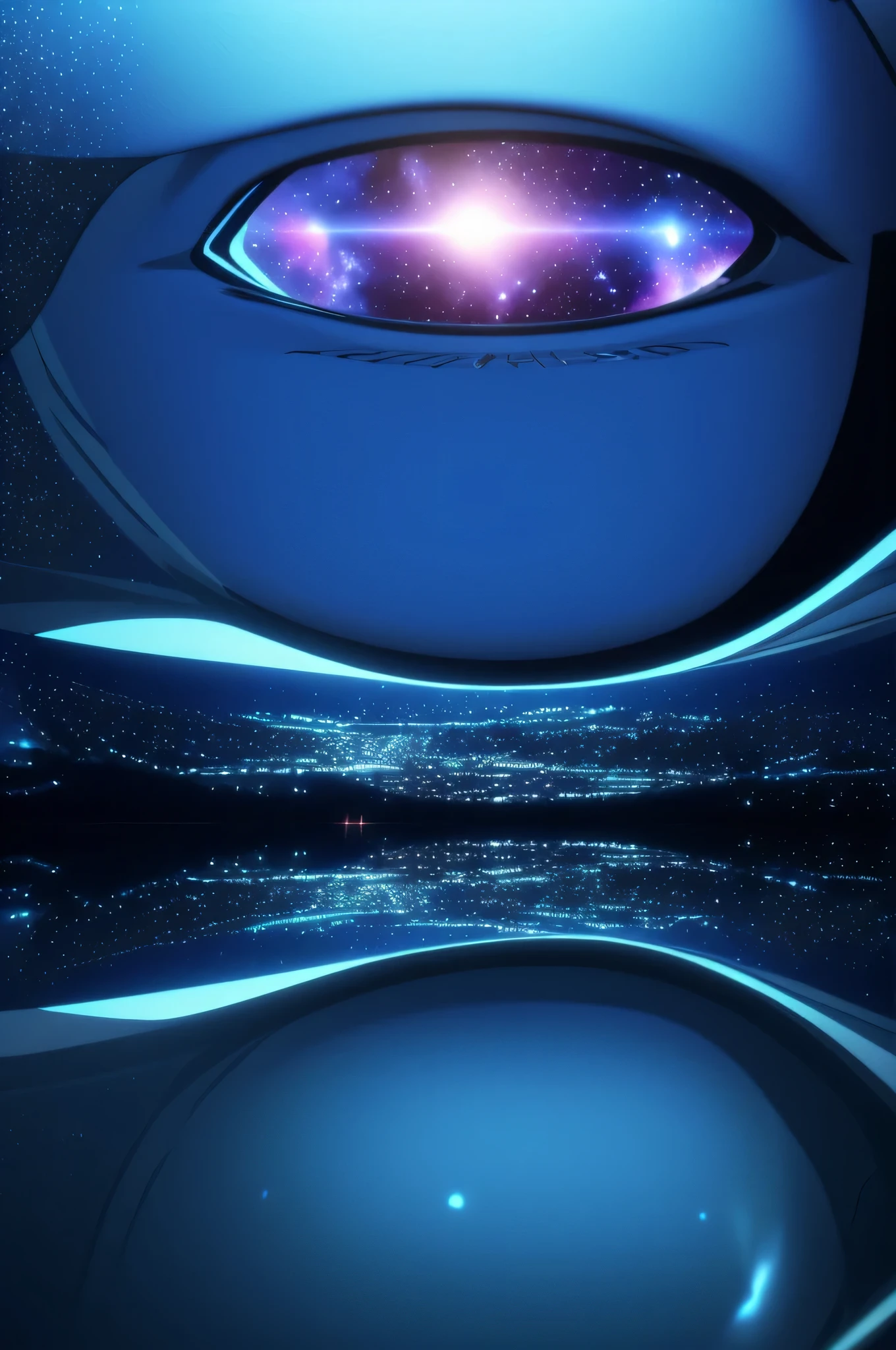 A high resolution, ultra - detailed, (Highest image quality), (artwork of a),, (8k wallpaper), , depth of fields, (Lens reflections), hyper realisitc, stunning visuals,The city of the future ,sci-fy,Milky Way。