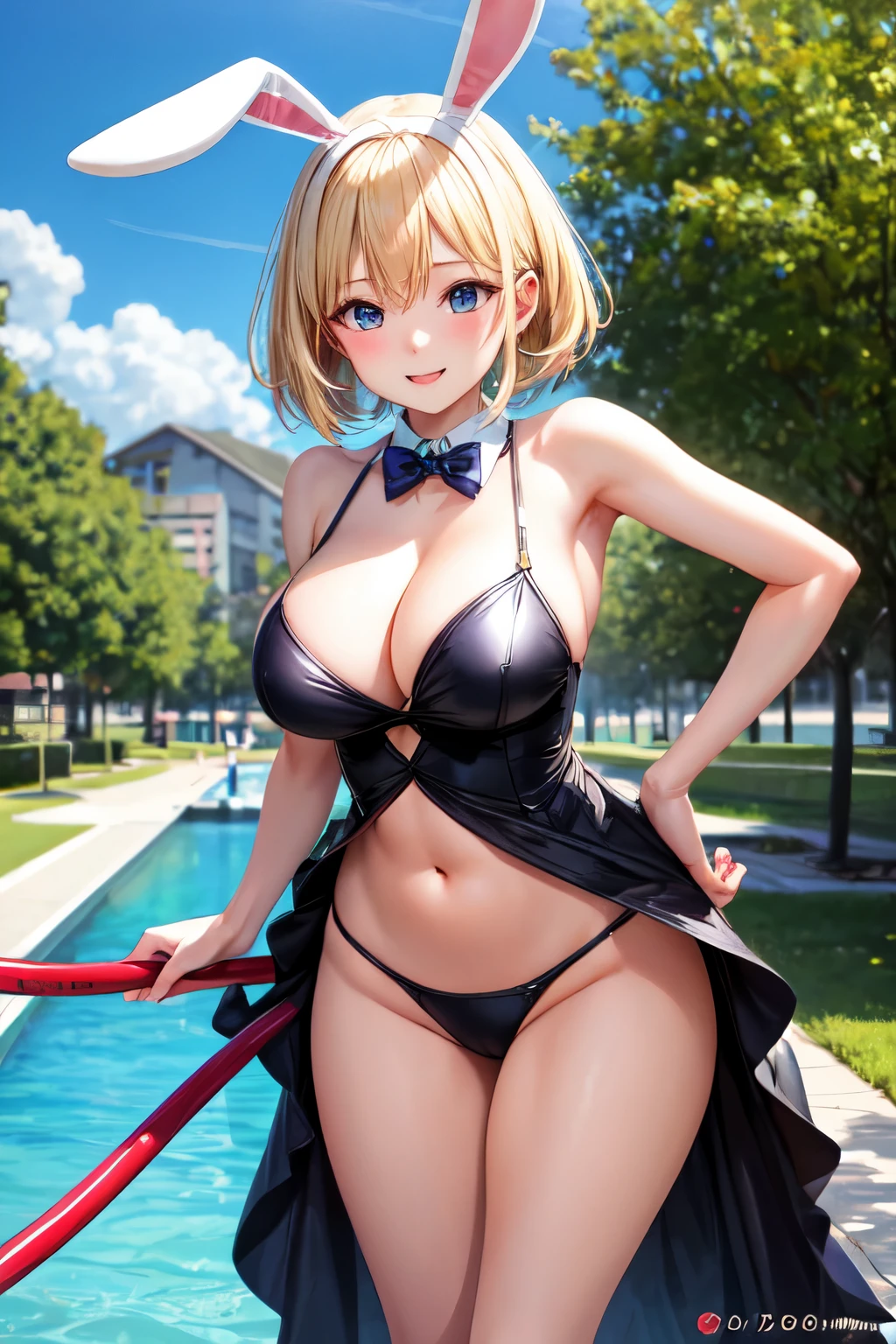 爆乳 bunnygirl a blond short-cut Whip whip