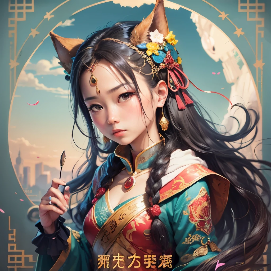 The girl named Chang'e has a Chinese hairstyle on her head --auto --s2