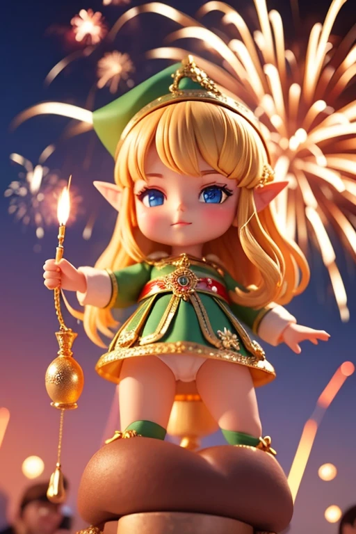 New Year’s Day, fireworks, reloj, new year elf.