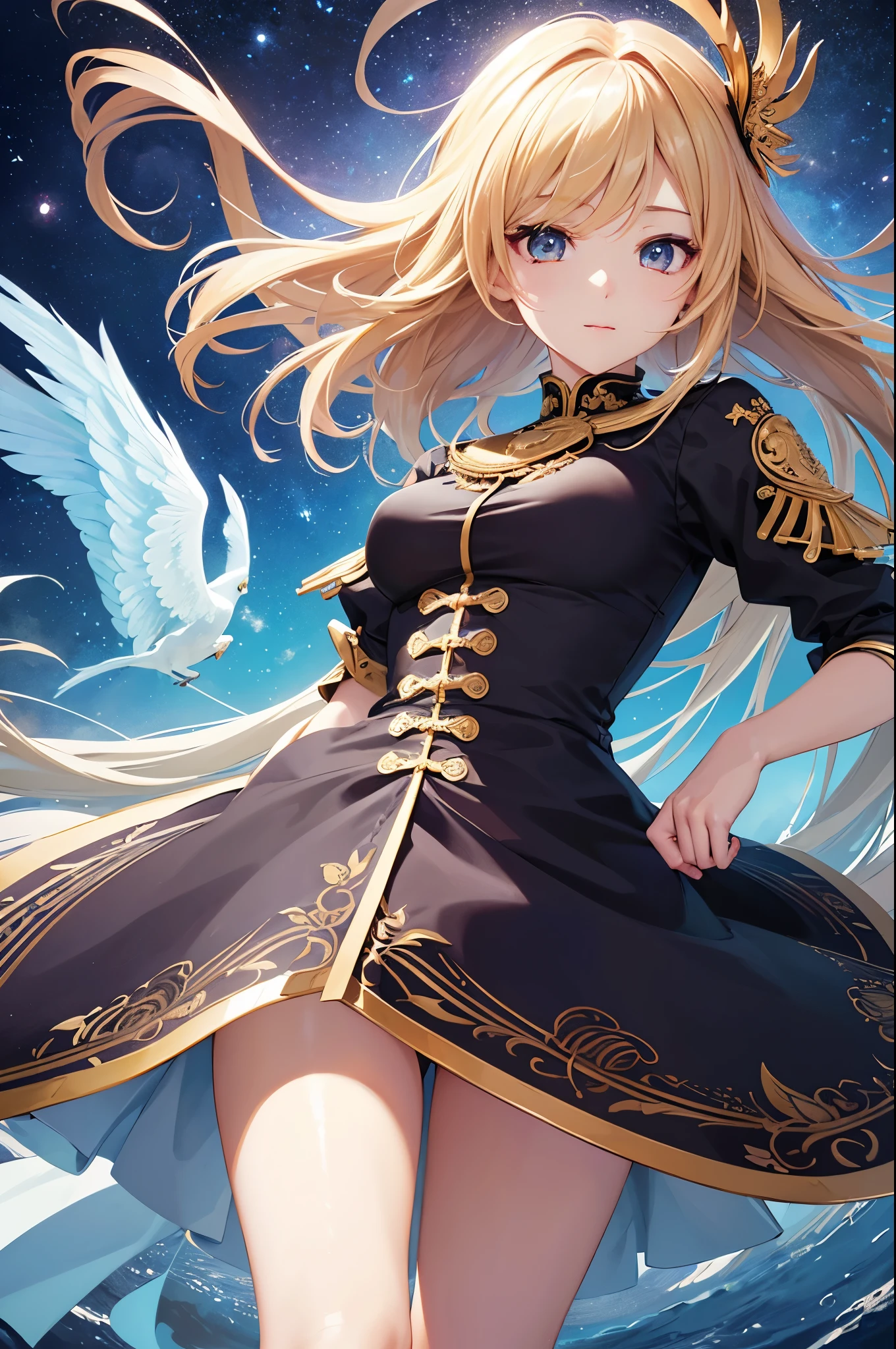 ultra-detailliert、animesqueillustratio、2D beautiful girl、top-quality、Top image quality、masterpiece、超A high resolution、 Fractal art、The face is depicted in detail、The eyes are very detailed、hiquality、Beautiful Art、Elaborate design、1 persons、animesque、illustratio