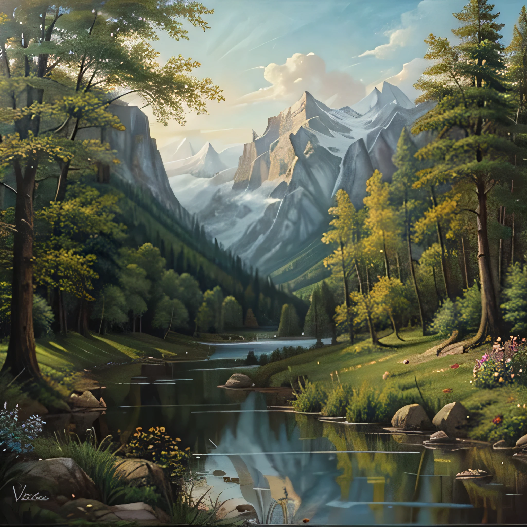 illusion　Landscape painting