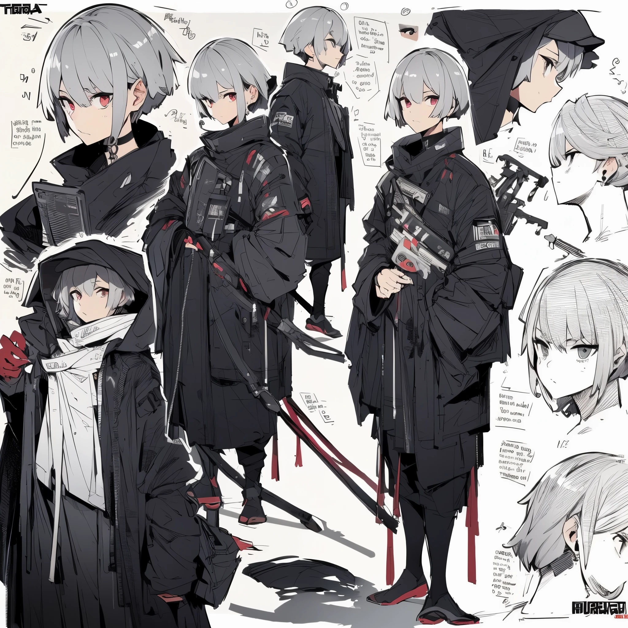masterpiece, top-quality, high_resolution, fine detailed, highly detailed and beautiful, Distinct_image, 1 rapariga, 独奏, (huge-breasted), (tits out),(Gray-haired short-haired)、(Haori Hakama)、guns、