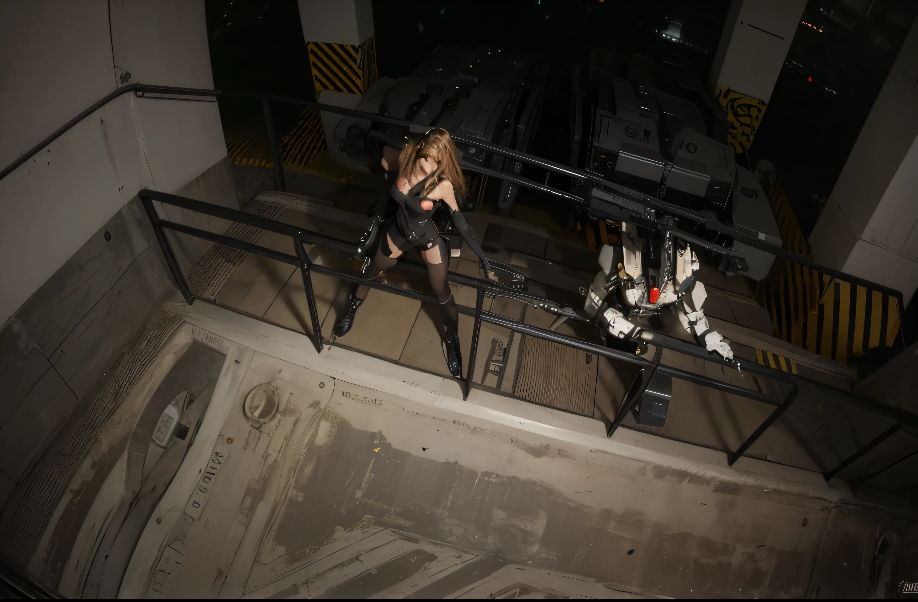 (Best quality, 8k, 32k, Masterpiece, UHD:1.2) "Imagine a dystopian future world, reminiscent of the captivating aesthetic of 1980s anime, characterized by a fusion of chaos and technological advancement. Envision a sprawling cityscape or battlefield, ravaged by both conflict and the march of progress. Introduce towering mecha and giant robots, imposing figures amidst the dystopian landscape. Highlight their intricate designs and formidable presence, paying homage to the classic mecha style of the 1980s. Employ cinematic dynamic lighting to create a dramatic atmosphere, emphasizing the contrast between shadows and highlights to amplify the scene's intensity. Infuse the environment with futuristic elements, neon glows, and high-tech structures, crafting a visually compelling representation of a dystopian future where colossal machines dominate the skyline."
