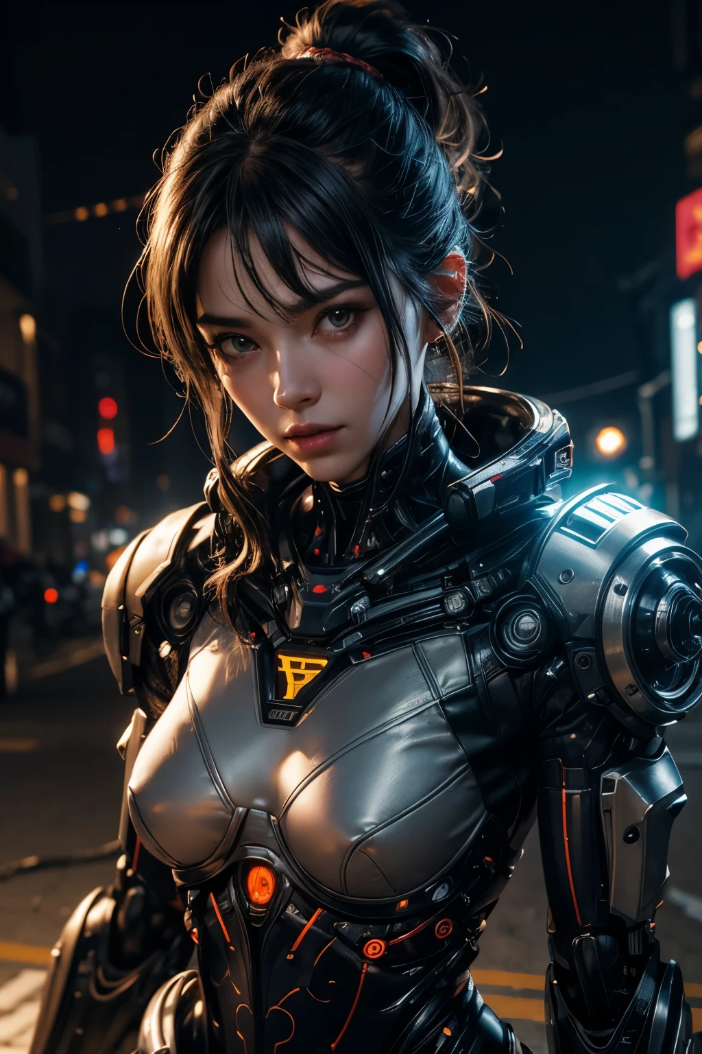Intelligent bionic robot、Homem de cabelo curto com cabelo preto、cyborg robot parts、cable electric wires、microchips、corpo delicado,bright studio、hiperfotorrealismo、alto detalhe、detalhes intrincados、soft-lighting、luzes de aro、rendering by octane、Unreal Engine 5 renderiza、Mechanical public enemy style、8k、qualidade superior、obra prima、ISO baixo、White balance、High key lighting、Cria um, Graceful feel with a shallow depth of field,超A high resolution,Cyberpunk.Connected to a large number of cables,Em processo de ser feito,