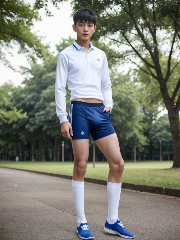 teenagers , very young , light-skin , wearing an dark blue sexy underwear, tmasterpiece,k hd,the feet ,black long socks,The barefoot , blue colour , handsome and cute , extreme cute boy , white skin , dark blue underwear boxers shorts , extremely tall and cute boy ,oppa model , handsome model , full body , dark blue boxers underwears short shorts , black socks , white light-skin , Chinese model , young boy , white skin , handsome and extremely cute , blue boxers underwear shorts , long black socks , handsome model , at the park , jogging , model oppa , long legs , jogging , running , high knee black socks ,black long socks , stand up , extremely tall , extremely high , blue underwears , blue sports underwear , long black socks , clean and white legs , Chinese model , extremely long legs , looking at the camera , clean and white thigh , heavy bulge , kid face , b , wearing blue underwears boxers , light and white skin , Chinese model , strike a pose , sexy pose , horny boy , high knee black socks , long black socks