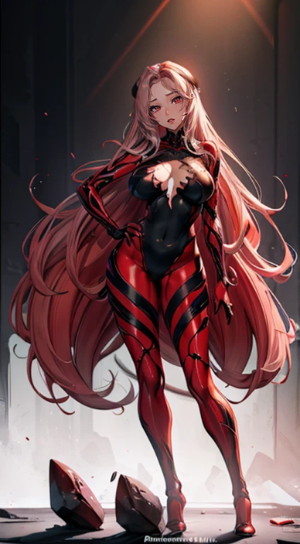 a beautiful  woman，（Fusion with the red and black symbiote：2.0），she is a spiderman，The whole body is covered in red and black mucus，The perfect symbiote，（tight clothes：1.8），（Tall guy：1.8），（slender figures：1.4），（legs long：1.7），Hair to the shoulders，long and flowing hair，（Delicate eyes：1.6），perfect body figure，voluptuous figure，Plump breasts，Plump buttocks，Slender legs，Well-proportioned legemale carnage：1.9），（Full body red tights：2.0），（Red symbiote tights：1.9）High heeled beauty，Perfect facial features，is a perfect face，delicated face，beautidful eyequisite Eyeinely quality eyes，dentes pontiagudos，Hands are very thin，perfect hand，（sharp talons：1.8），red - eyed，（standing on your feet：1.8），perfectquality，Perfect painting，Number of works，truly a masterpiece，Highest resolution，Just the right lighting，perfect  detail，Full body like，SVSC，Blood dripping