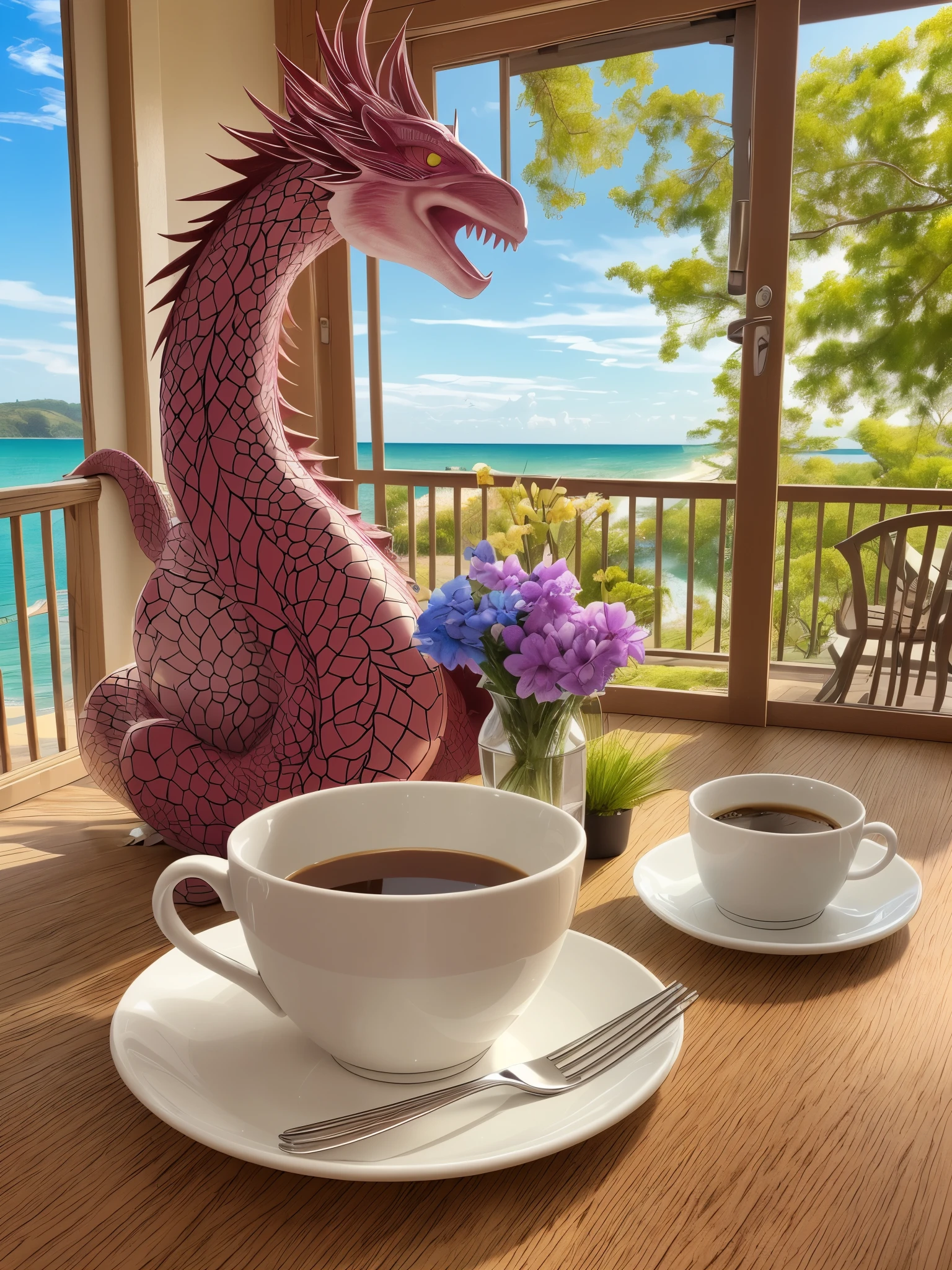 sunny, dragon, sea, coffee, lamp --auto --s2