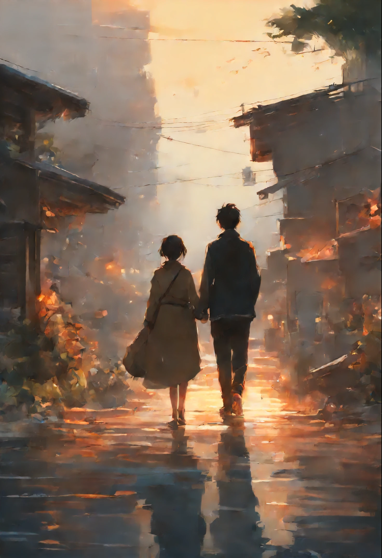 I&#39;ll be the sun,
I&#39;ll be the sky.
All I can do is burn in the distance.
I will be a house with strong walls.
Just remember - You mean the world to me.   Makoto Shinkai and (Cain&#39;Plague), sakimichan and makoto shinkai, guweiz, Arms, artwork in the style of guweiz,  christmas style