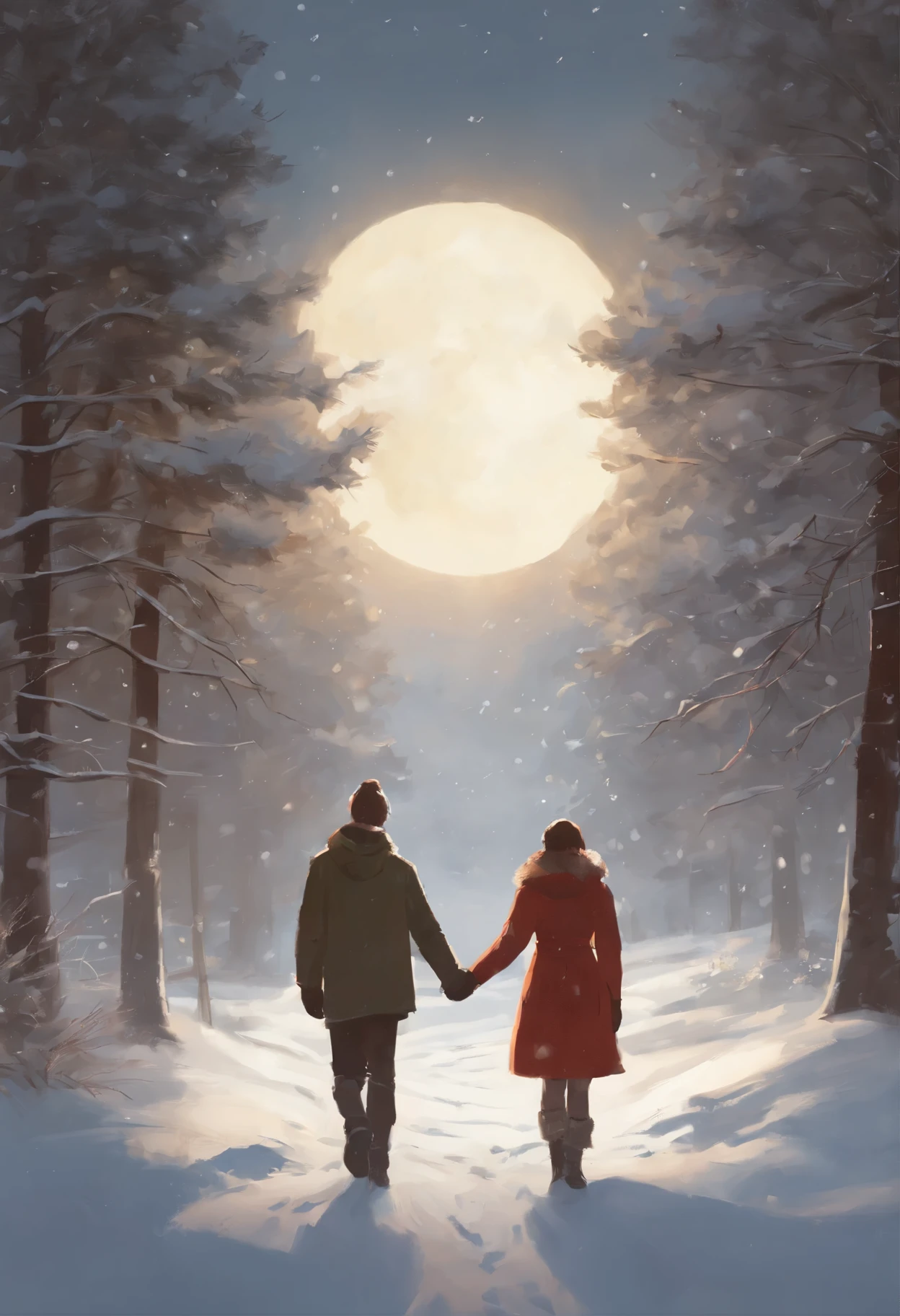 Christmas, A lot of snow, Christmas tree, Garland, people holding hands,
I'll be the sun,
I'll be the sky.
All I can do is burn in the distance.
I will be a house with strong walls.
Just remember - You mean the world to me. ,Makoto Shinkai and (Cain'Plague), sakimichan and makoto shinkai, guweiz, arma, artwork in the style of guweiz, Christmas style, interworldly, people from different worlds,