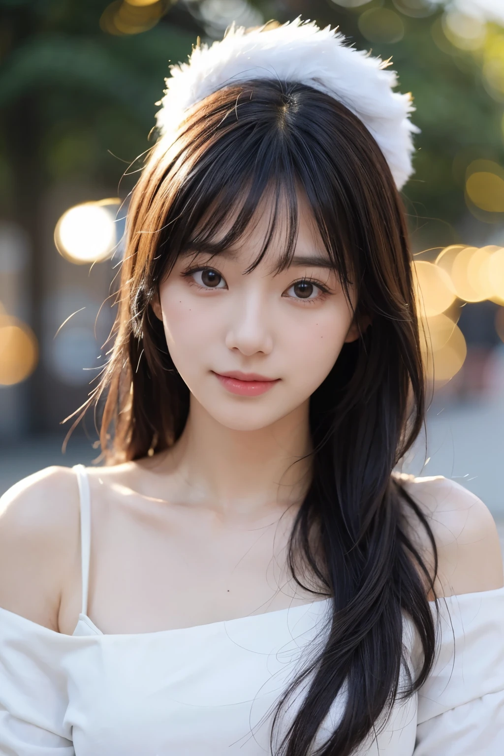 Beautuful Women,Best Quality,realisitic,Airu Ikumi,cute little,A sexy,Overexposed,Year-end and New Year holidays