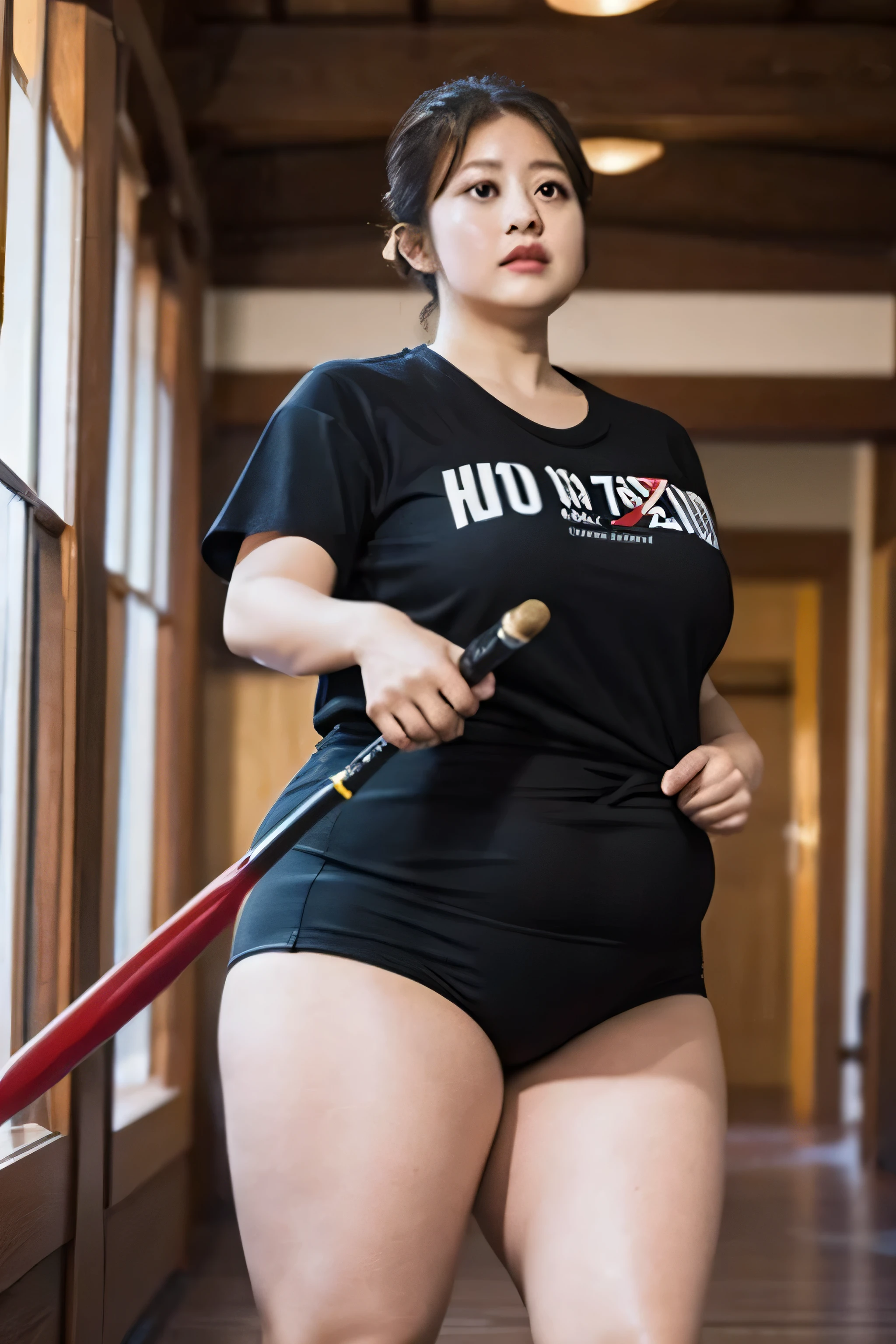 (1 Girl's breasts、Overweight、Extremely fat、chubby、Sweat muscles、japanes、Kyudo