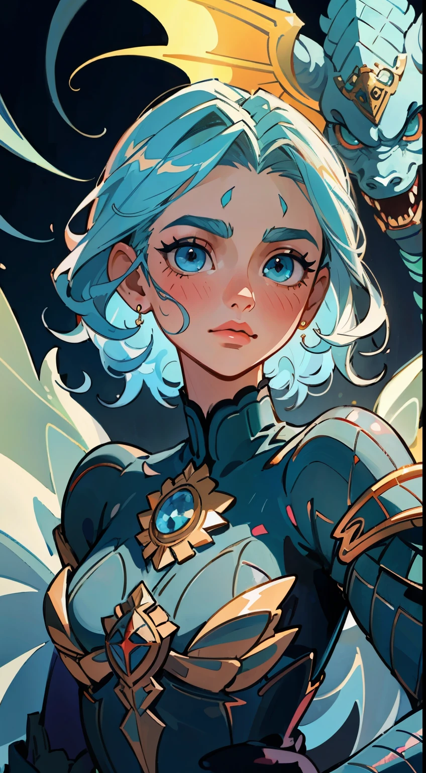 ((Angelic women blue hair swimming like a mermaid within the ocean, her angle wings resemble a sea serpant, and her elegant dress like armor are scales) + dynamic pose + intricate details + joyfully laughing, with her dragon as a pet, dragon eyeREAK
She is swimming deep within the oceans embrace lies the radiant city of Maridom, an undersea marvel rivaling the mythical Atlantis. Amidst the whirlwind of a tempestuous battle, Naiadra, the Sea Guardian, stands resolute, her command of the aquatic elements a testament to her indomitable spirit.BREAK she wields In her hand a shimmering trident. ((Best quality)), ((masterpiece)), ((highly intricate detaileautiful, high quality, highres, absurdres, light difussion, intricate details, complex details, ((anime)), (anime:1.2) , (perfect face:1.3), extreme detailed eyes, colorful, highest detailed, vibrant colors, high contrast, (8K UHD:1.2), (photorealistic:1.2),(masterpiece:1.4), (best quality:1.4), realistic, small breast. 18+ face, nsfw art, body curve, full , random position, random pose position, random position, beauty shirt, ((upper body)), ((closed up)), ((detail face)),