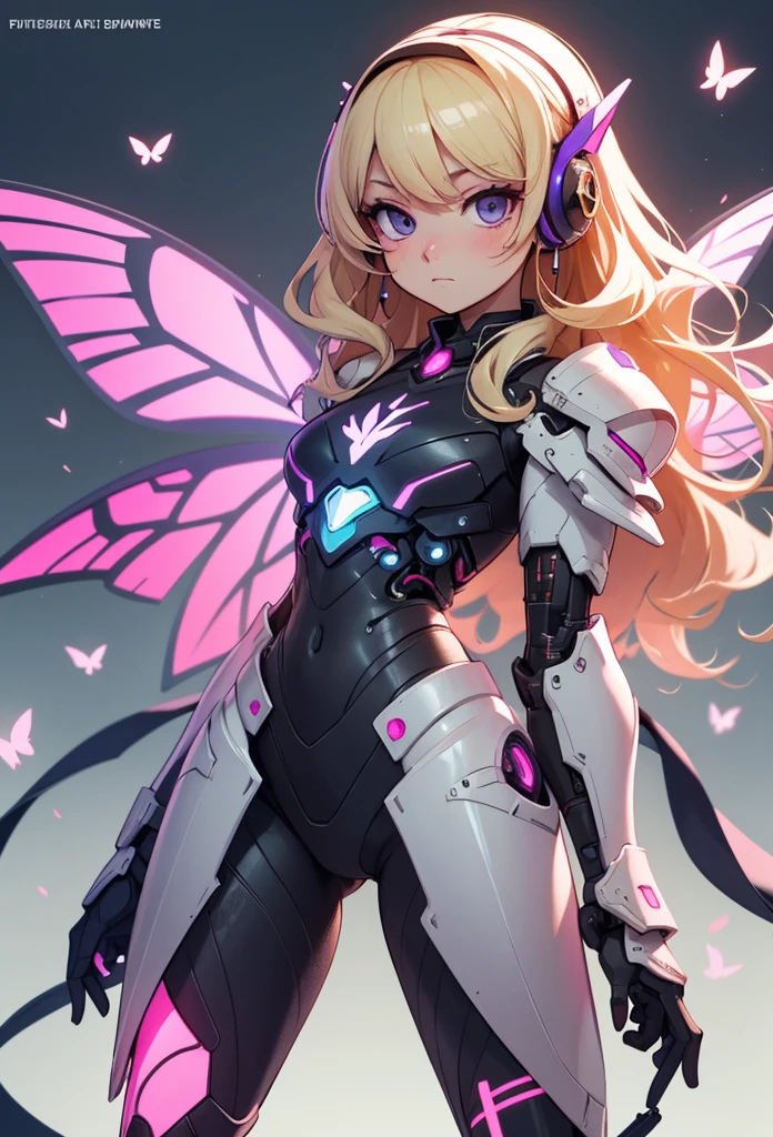 (Detailed illustrations,Very detailed and detailed drawing,Delicate lines with slow and rapid,Realistic texture expression),[Color tressed main line],[labo],[[HENTAI]] ANIME (CYBERGirl anime Beauty  Cyborg [Wavy Hair (platinum-blonde)]),([Butterfly wings] Magenta-pink Papillon cybernean armor [Aurora Armor] Fuselage only transparent material) Cyber Headset,(cybernetic),(Intricate and beautiful decoration [Dense detail]),(Fine and beautiful skin expression [Transparency]),[完璧な目のdetaileds (Iris beautifully drawn in every detail)[Jewel-like eyes]],[long and beautiful eyelashes],[Meticulously drawn hair [美しく艷やかな髪のdetaileds]],(完璧な手のdetaileds [Beautiful fingers without breakdowns [Beautiful nails]]),(Perfect Anatomy(Perfectly proportioned))[[Full body like]],[[Design built to the highest level]][Ideal color coordination(Accurate simulation of light-material interactions)],([Precision Detail](detaileds,high-detail)),[Visual art that conveys a sense of narrative].