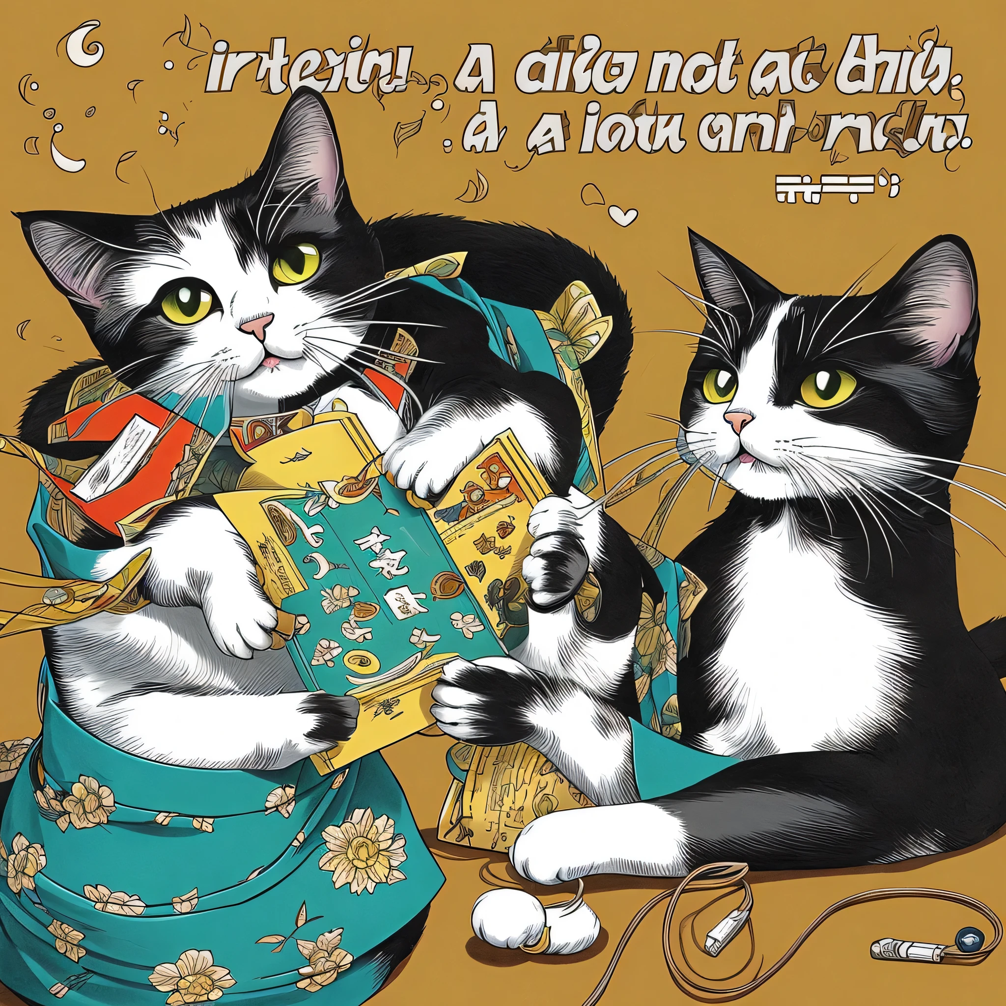 cat that makes you laugh out loud　With a manga touch　There is healing