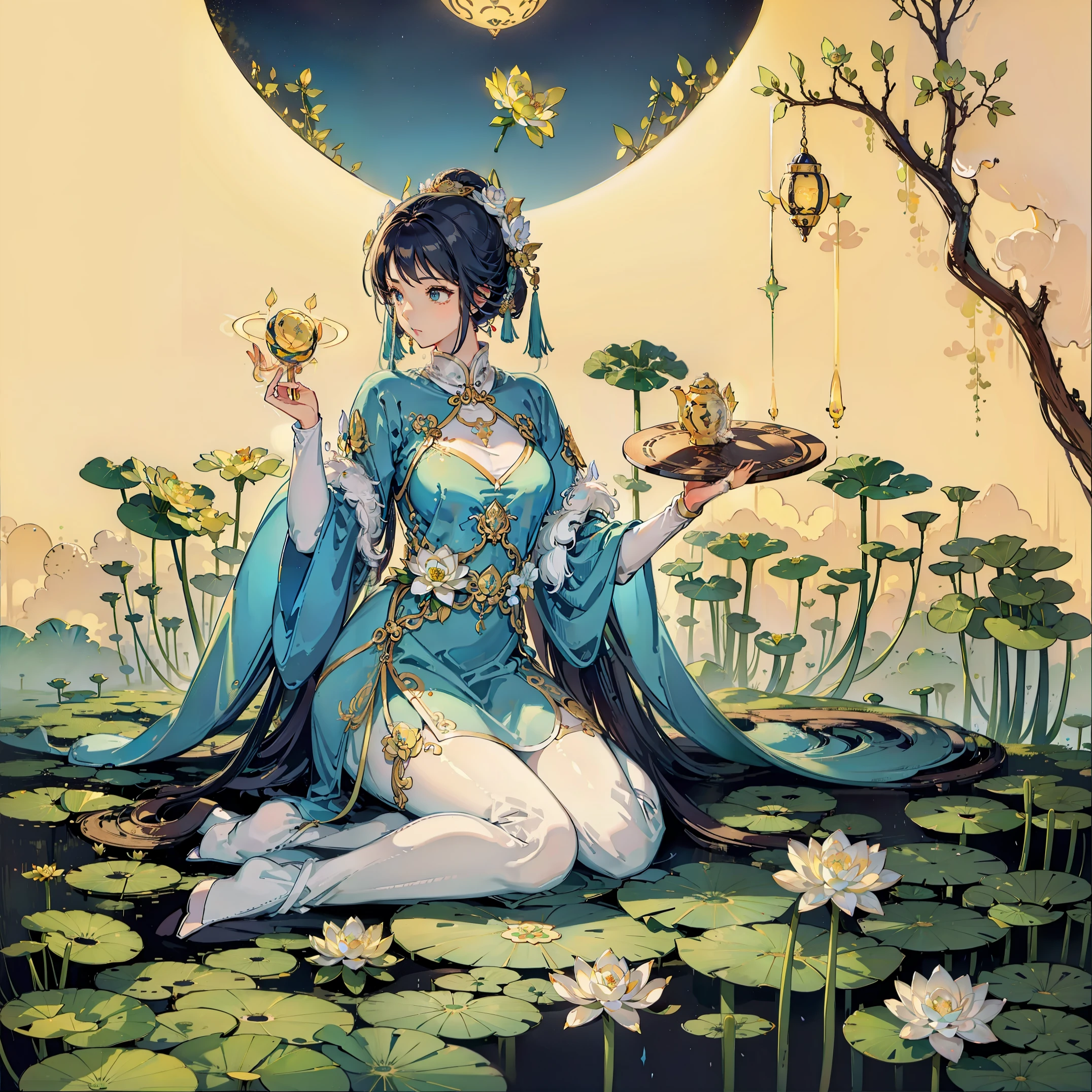 Woman who fell,themoon,Cloudlod,lotuses,Lotus leaf,Glowworm