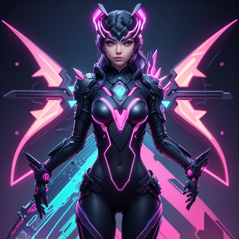 (masutepiece, of the highest quality, Best quality, Art officiel, beautiful and aesthetic:1.2), (1fille:1.3), Extremely detailed,(Art fractal:1.2),colourfull,Highest details,( neon light zen:1.2), (pose dynamique), (neon lights d’arrière-plan abstrait:1.5), (Robes Tridents:1.2), (peau brillante), (Beaucoup de couleurs:1.4), Haut du corps ,neon light,16 K,Full-HD
