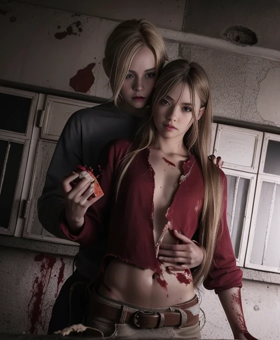 Red navel，red hole，Bleeding from the belly button eye