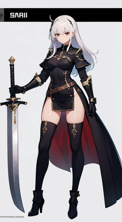 (masterpiece, 4K ,Super detailed:1.2), (anime:1), (Perfect quality), (anger), (((Adult body))), The whole body is shown, View Viewer, Holding a sword, Adult women, tall, Full Body Art, Knight's full plate decorated armor, Silver Cape, Perfect detail, Desperate look, Ultra violent women, Powerfully々And, Muscular, Military Commander, A woman in very heavy white armor, Green Hair