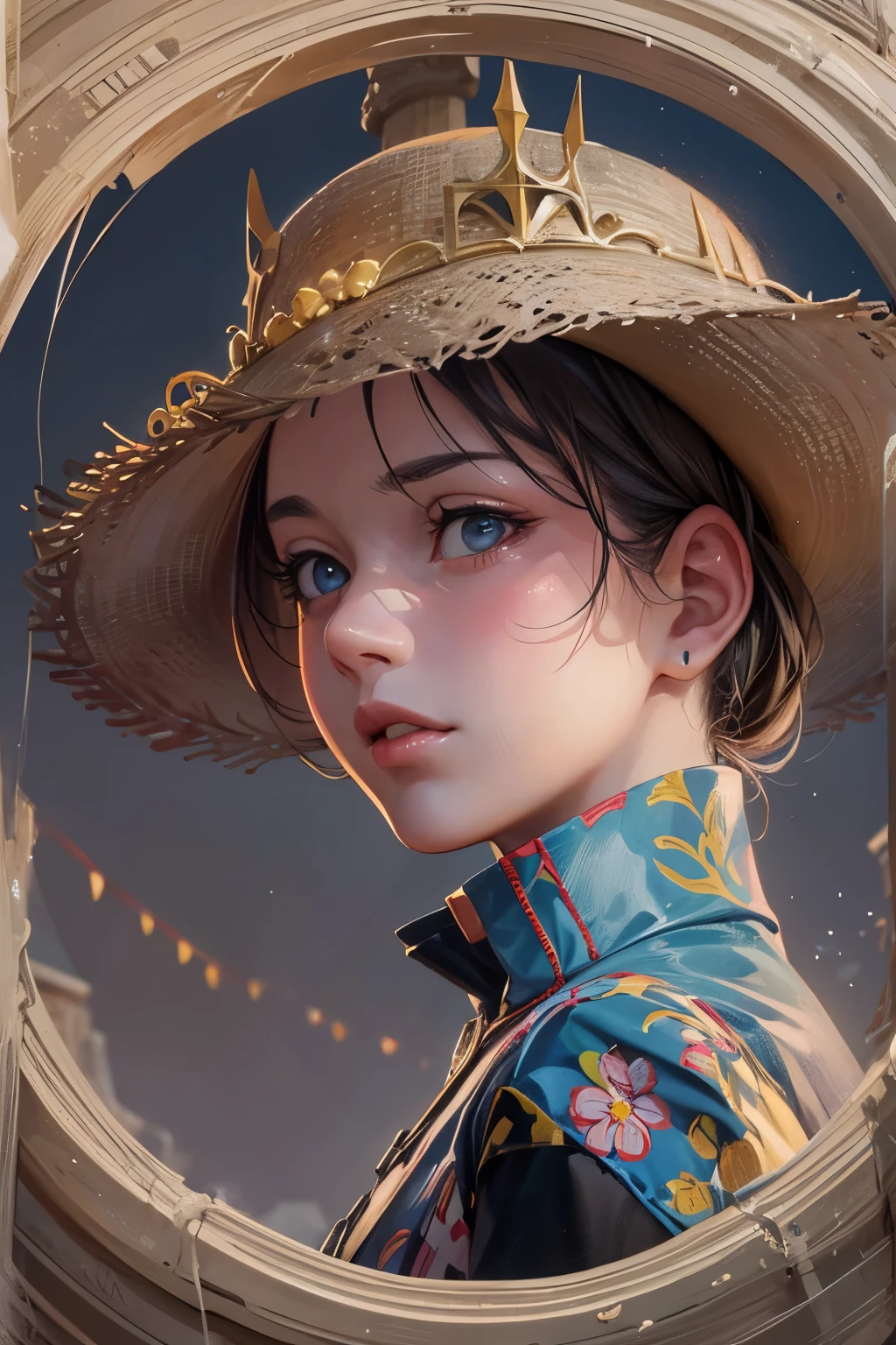 solo, woman, portrait, surrealism, best quality, 8k, super detailed