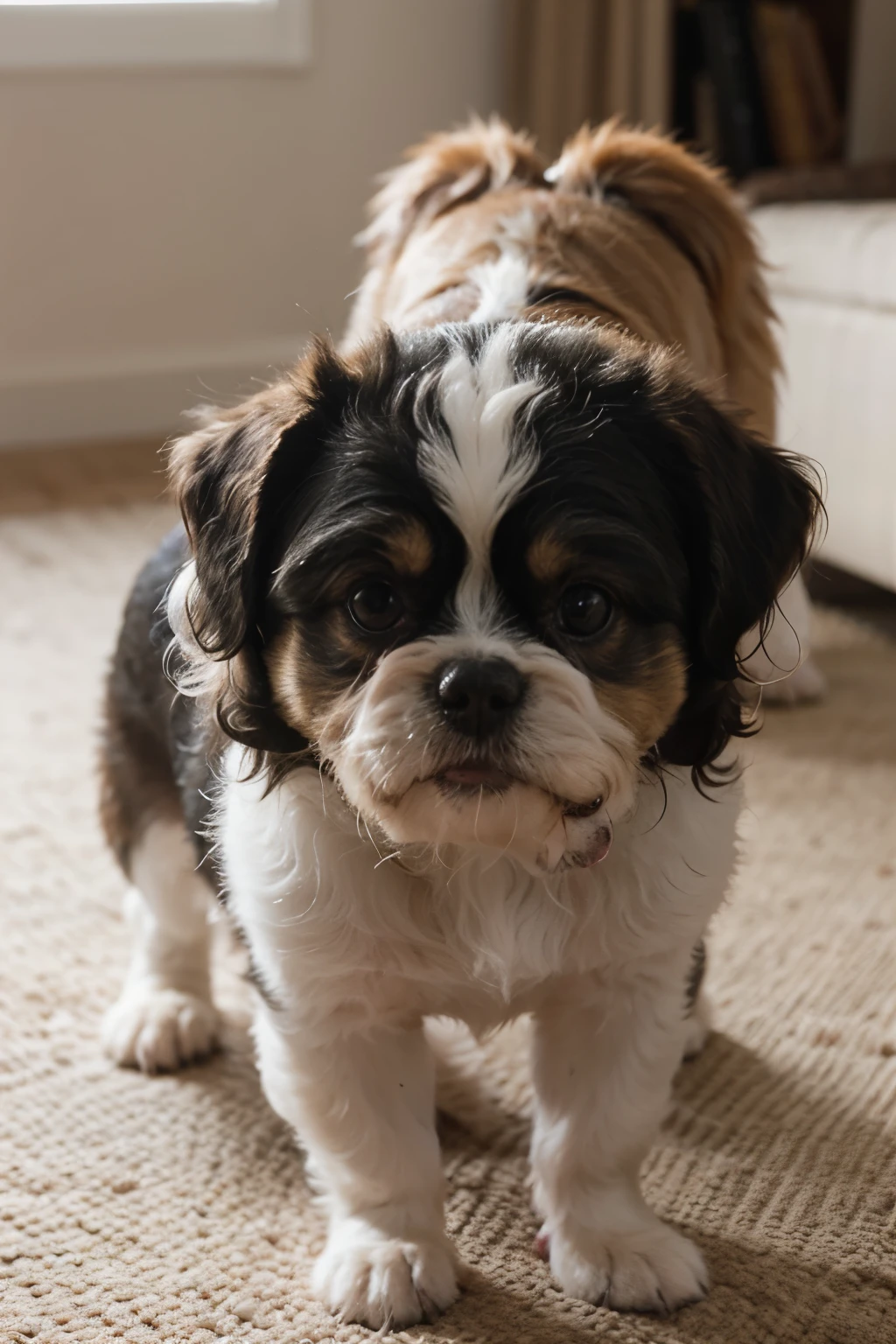 Draw a Shih Tzu that is so cute that other dogs are jealous.