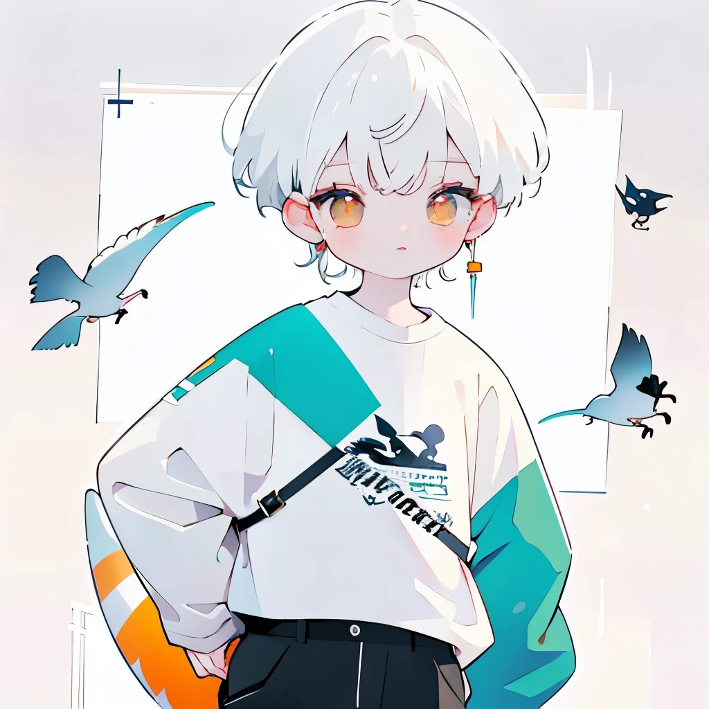 🦕🍊🐭,white  hair,Male child,