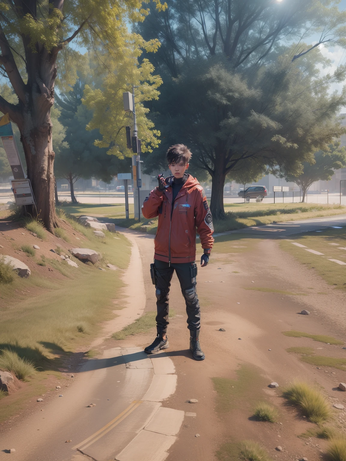 cyberpunk,smartboy,lighting realistic background,8k,u4