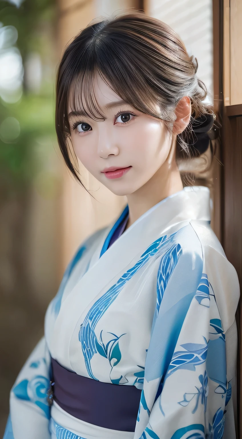 (Kimono:1.3）、(age19)、(top-quality,​masterpiece:1.3,超A high resolution,),(ultra-detailliert,Caustics),(Photorealsitic:1.4,RAW shooting,)Ultra-realistic capture,A highly detailed,high-definition16Kfor human skin、 Skin texture is natural、The skin looks healthy with an even tone、 Use natural light and color、(One Woman)、japanes,,kawaii,A dark-haired,Middle hair,(depth of fields、chromatic abberation、Wide range of lighting、Natural Shading)