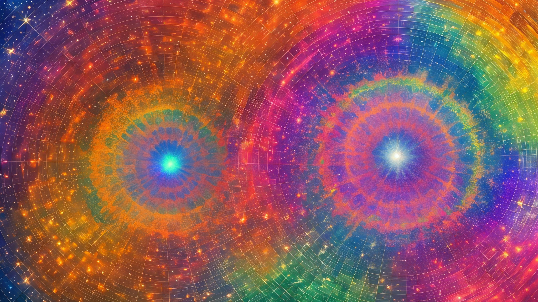 Title: "Cosmic Kaleidoscope"

Description: Immerse yourself in the mesmerizing beauty of this breathtaking painting capturing the universe in all its vibrant glory. "Cosmic Kaleidoscope" blends cosmic wonders with a burst of enchanting colors, creating a visual symphony that transports you into the depths of the cosmos. From swirling galaxies to radiant stars, every stroke of the brush brings the universe to life,  this artwork a celebration of the boundless and colorful mysteries that reside beyond our earthly realm. Let the harmony of hues and cosmic wonders inspire your imagination and evoke a sense of wonder for the vastness of the universe. --auto --s2