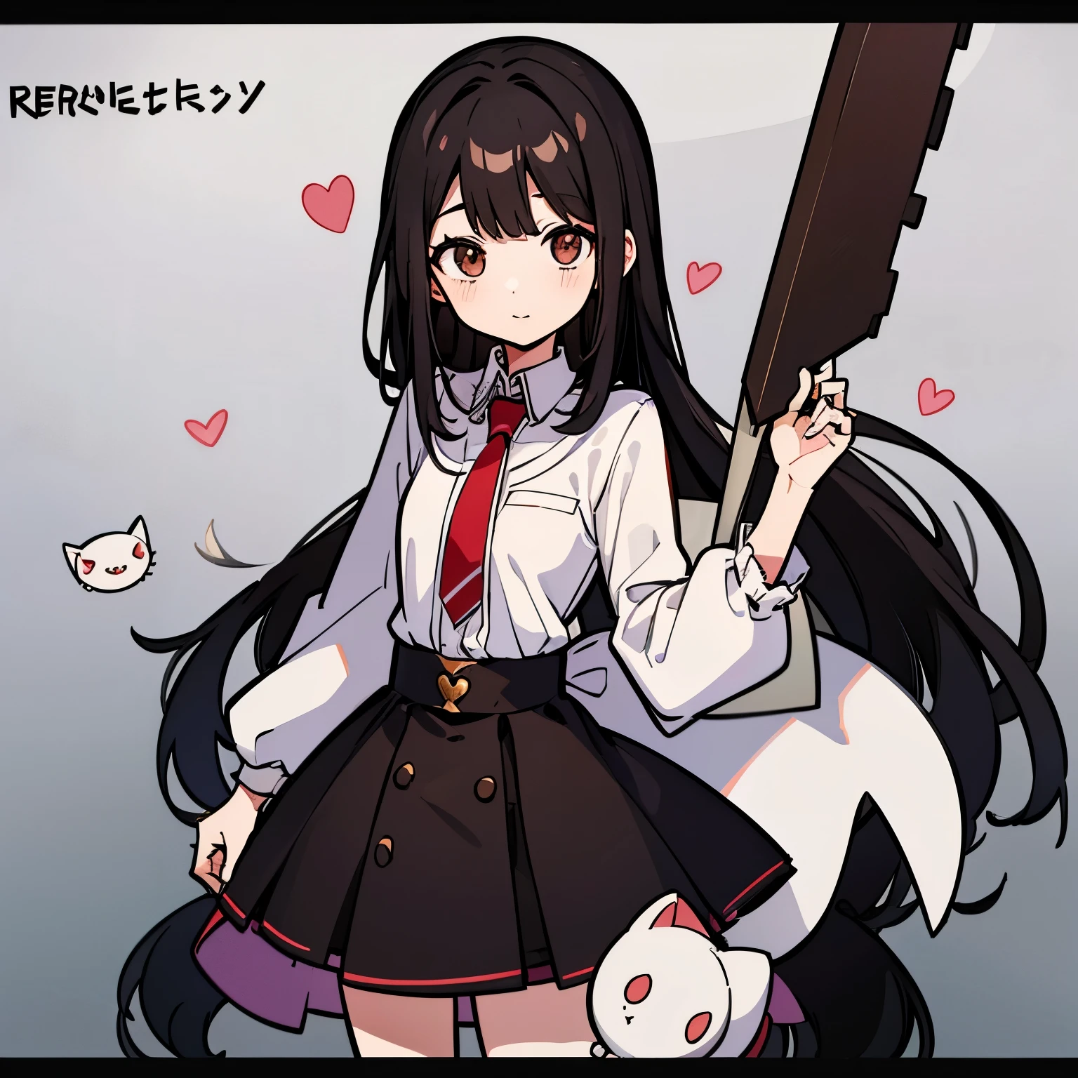 Yandere Simulator screencap of a female with straight long black hair, almost completely white skin color, dark brown eyes, heart face shape. Yandere Simulator Yanderedev screencap