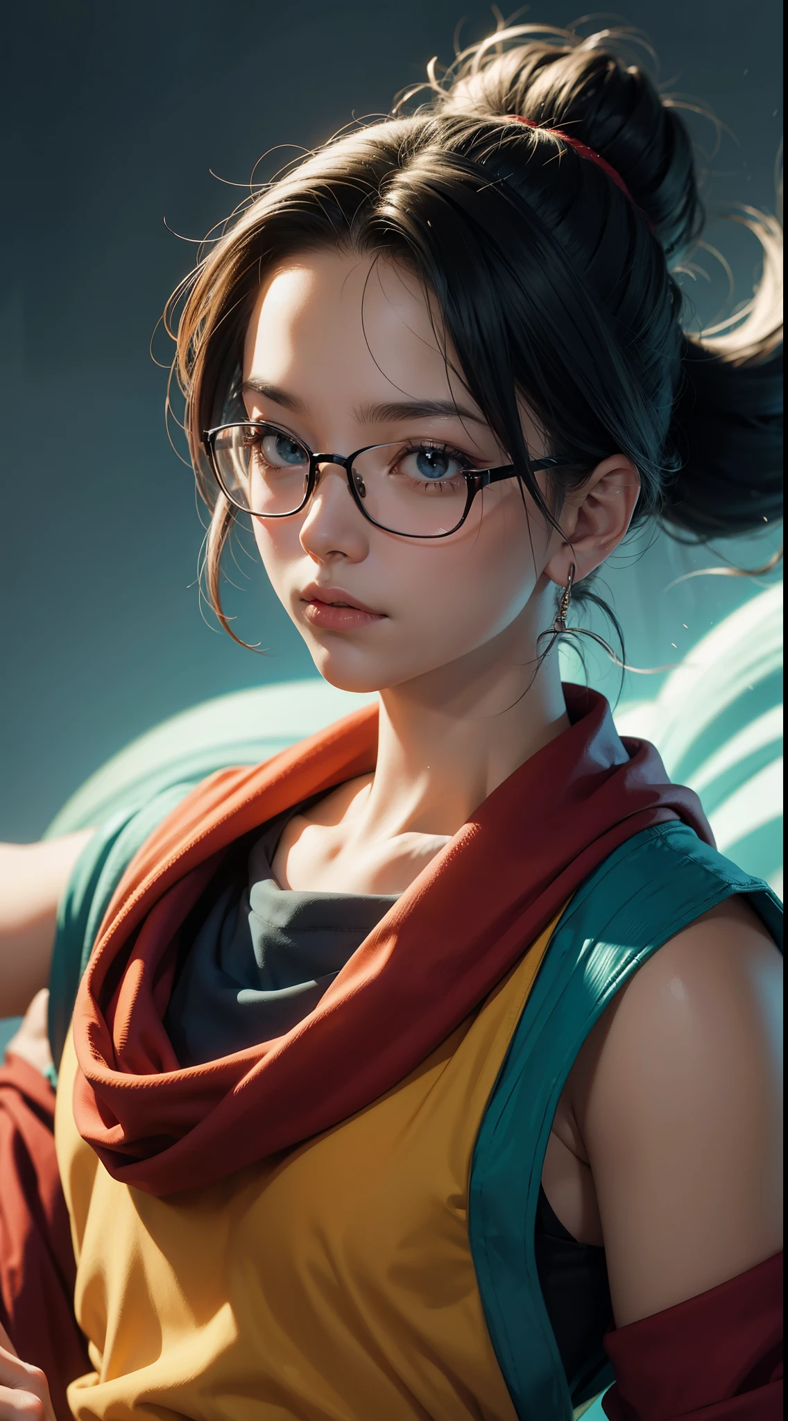 a character portrait inspired by Akira Toriyama