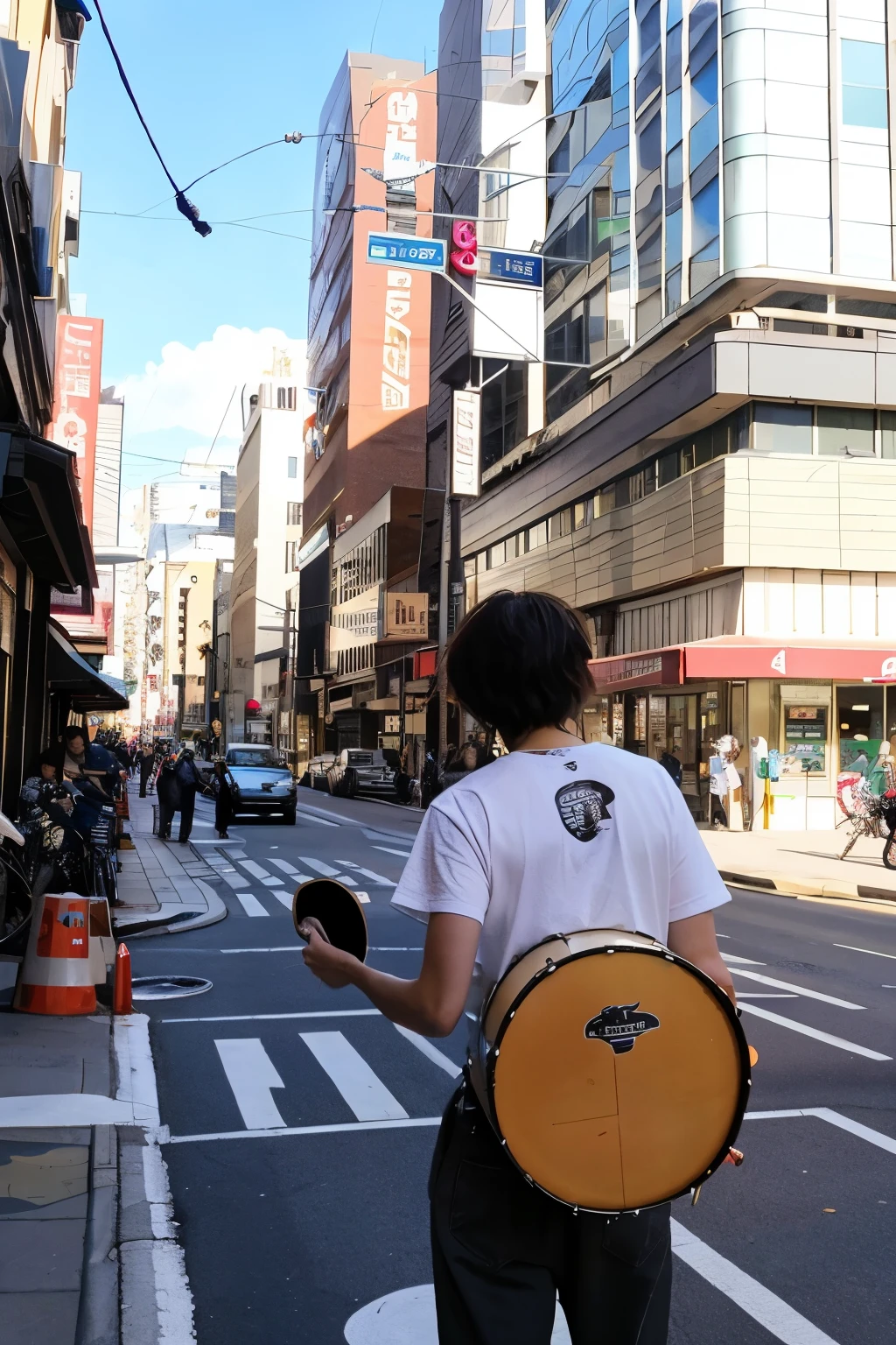 Street illustration drummer