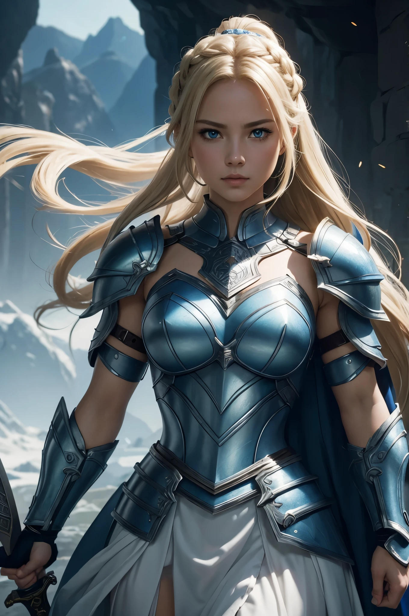 8K,holding swords,
