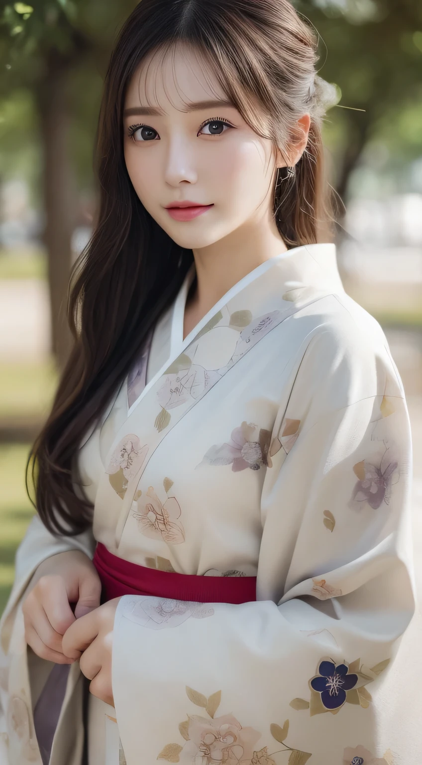 (Wear the kimono correctly,age19,no-makeup)、(top-quality,​masterpiece:1.3,超A high resolution,),(ultra-detailliert,Caustics),(Photorealsitic:1.4,RAW shooting),Ultra-realistic capture,A highly detailed,high-definition16Kfor human skin、 Skin texture is natural、The skin looks healthy with an even tone、 Use natural light and color、 Anatomically correct、One Woman,japanes,,kawaii,A dark-haired,Middle hair,(depth of fields、chromatic abberation、Wide range of lighting、Natural Shading)