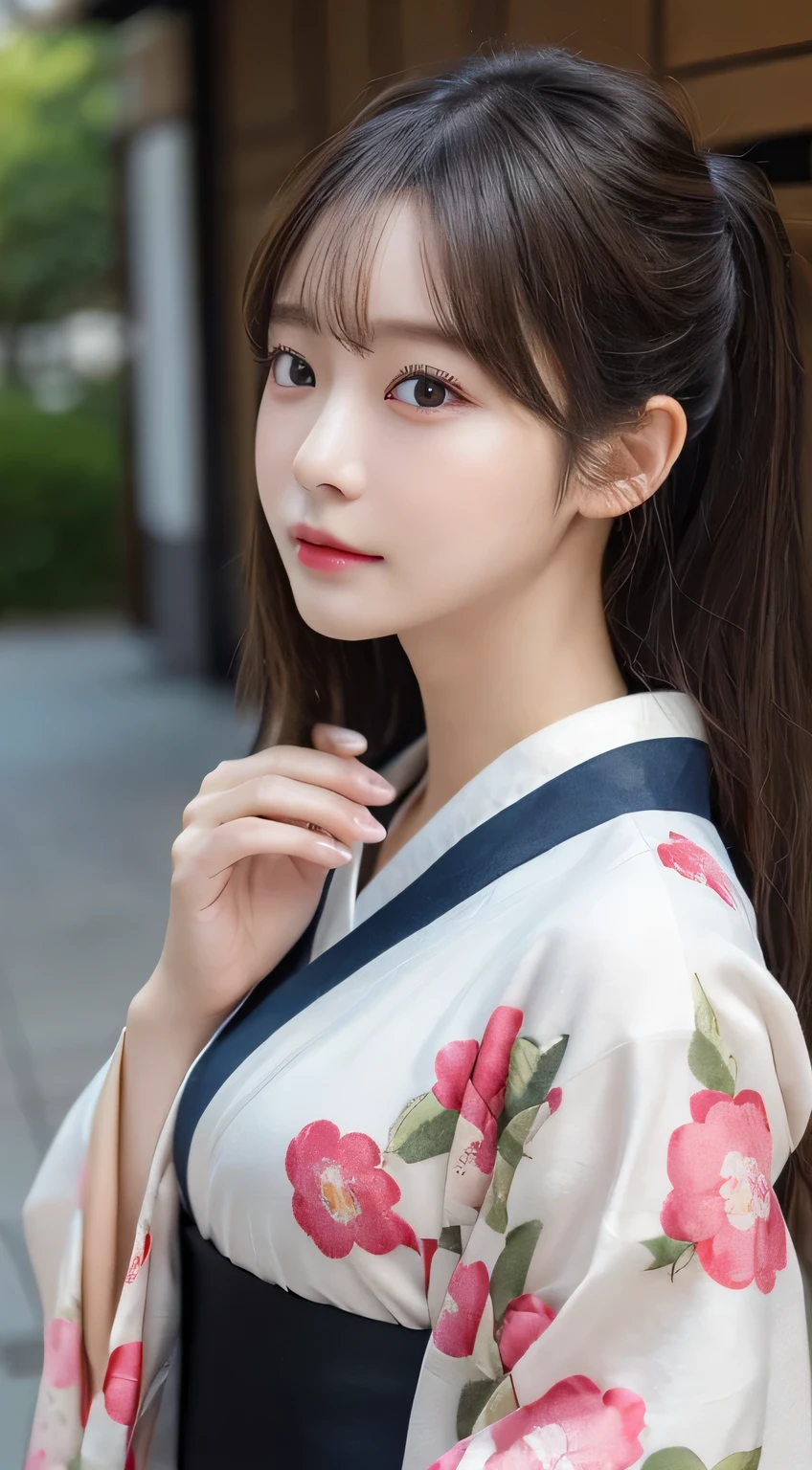 (Wear the kimono correctly,age19,no-makeup)、(top-quality,masterpiece:1.3,超A high resolution,),(ultra-detailliert,Caustics),(Photorealsitic:1.4,RAW shooting),Ultra-realistic capture,A highly detailed,high-definition16Kfor human skin、 Skin texture is natural、The skin looks healthy with an even tone、 Use natural light and color、 Anatomically correct、One Woman,japanes,,kawaii,A dark-haired,Middle hair,(depth of fields、chromatic abberation、Wide range of lighting、Natural Shading)