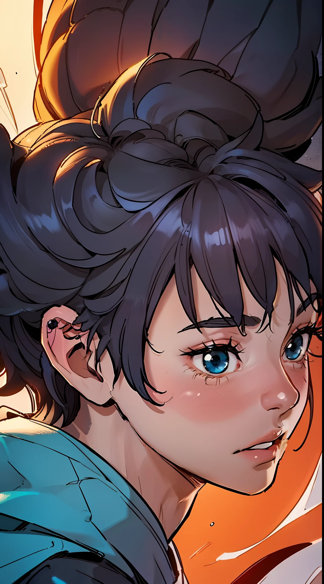 a character portrait inspired by Akira Toriyama